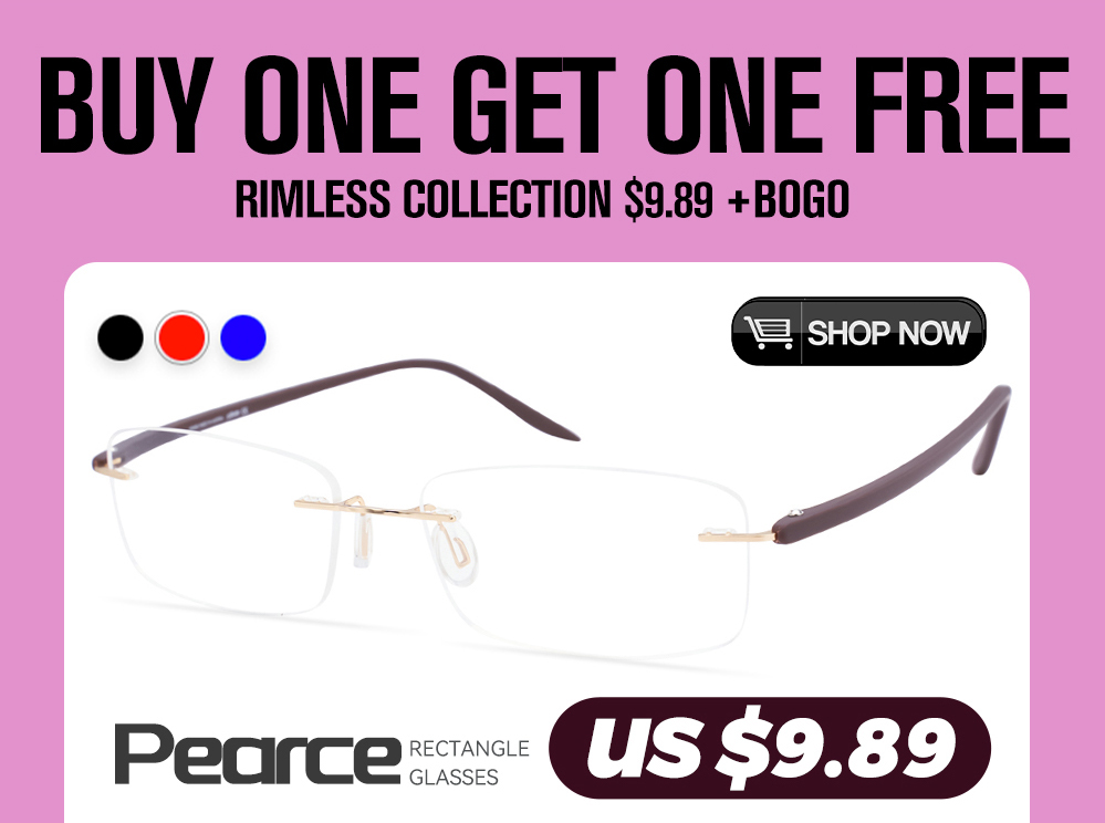 Trending Alert! 💥 Rimless Glasses Collection! 9.89+BOGO Vlook Glasses